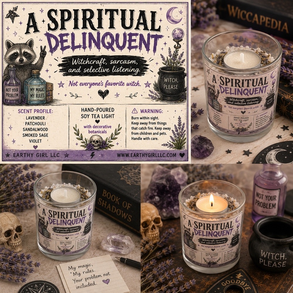 Spiritual Delinquent Tea Light‎ candle Set